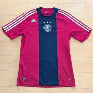 GUC Germany Soccer Jersey | Adidas Euro 2008 Away Kit | Sz S | Red | DFB